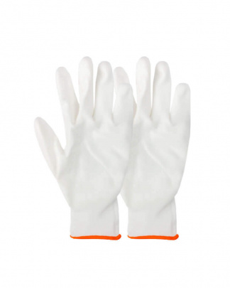 Перчатки рабочие Китай Полиуретан р. 10 (XL), белые